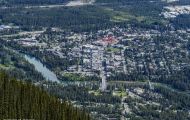 Städte, Kanada - Alberta  Banff - Blick vom Sulphur Mountain 01.JPG