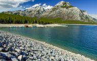 Alberta, Canadian Rockies - Banff Area  Lake Minnewanka Loop Road 02.JPG