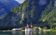 Bayern, Oberbayern - Schönau am Königssee Königssee, Schifffahrt 06.JPG