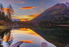 Magic Moments in BAVARIA / Berchtesgaden - Sunrise at the magical Lake Hintersee