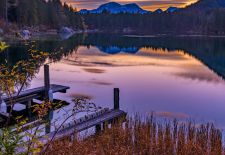 Sonnenaufgang am Hintersee, Ramsau
