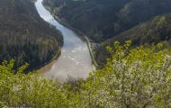 Saarland, Saarschleife - Mettlach  Aussichtspunkt Cloef Saarschleife 07.JPG