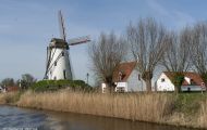 Westflandern, Damme - Kanaal van Brugge  Hoeke Windmill 01.JPG