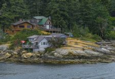 Settled remote fjord