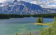 Alberta, Canadian Rockies - Banff Area  Lake Minnewanka Loop Road 12.JPG