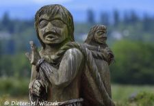 Faszination Vancouver Island - Campbell River, Holzskulptur der First Nations.JPG