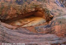Nachrichten auf Stein im Westen der USA - Pioneer Names, Snow Canyon SP.JPG