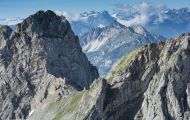 Bayern, Oberbayern - Mittenwald  Karwendelgrube, Westliche Karwendelspitze 08.JPG