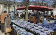 Städte, Belgien - Brügge  Zentrum -Dijver Flohnmarkt 02.JPG