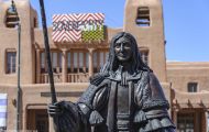 Städte, USA - New Mexico Santa Fe - Old Town 20.JPG