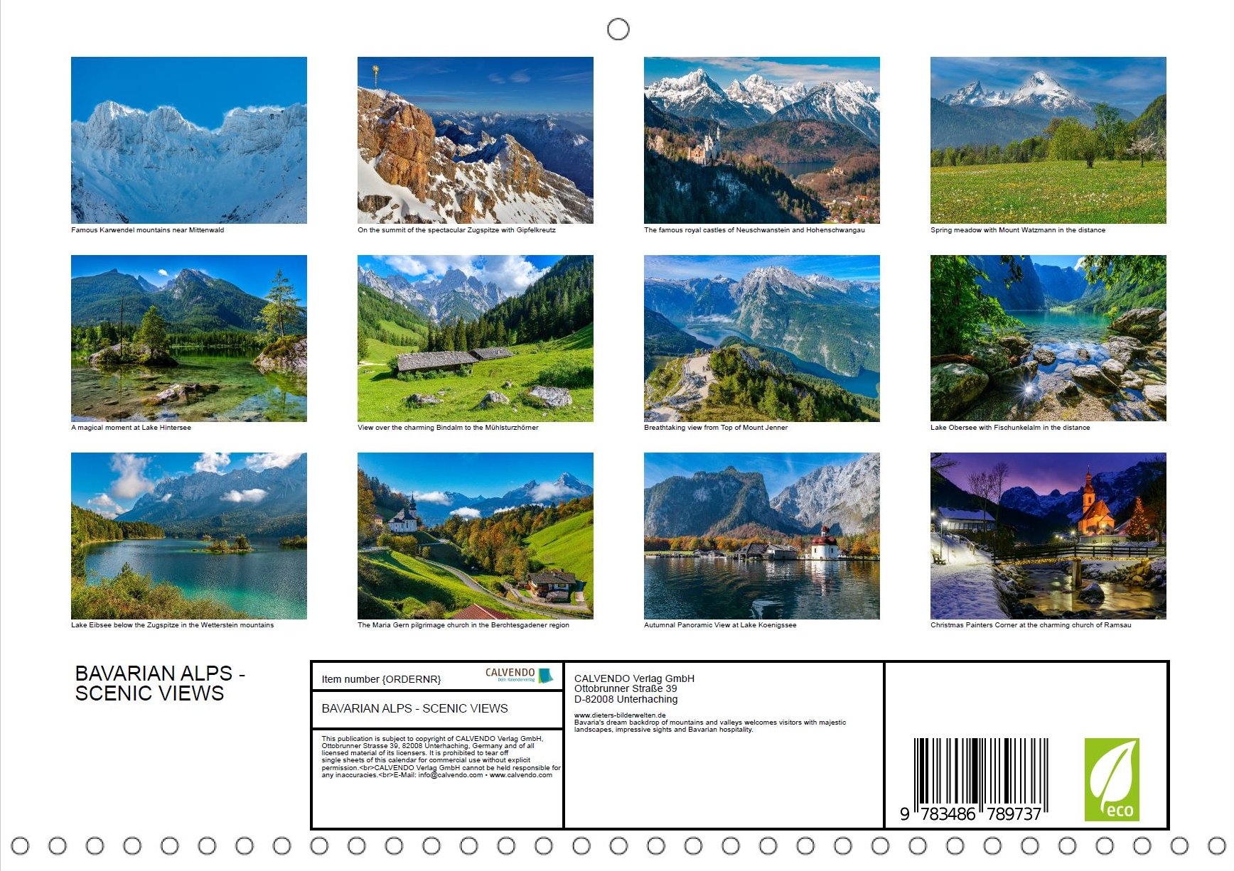 Grüß Gott am Königssee - Rückseite Kalender